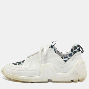 Pierre Hardy Black/white Leather And Canvas Vibe Sneakers Size 43